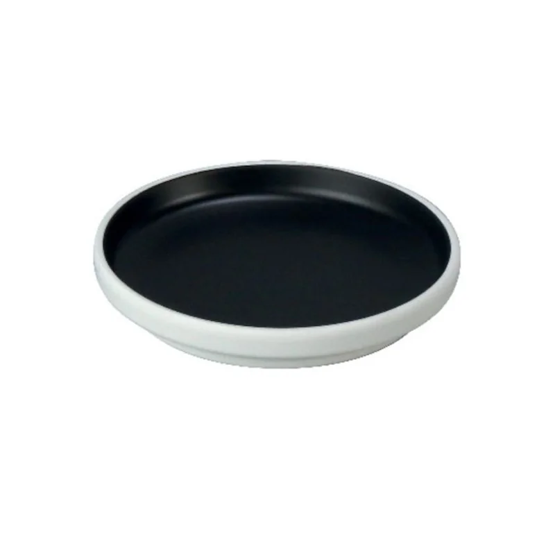 Round Black Melamine Plate "Taiji" - 240 x 240 x 34 mm - Set of 4 Round Black Melamine Plate "Taiji" - 240 x 240 x 34 mm - Set of 4