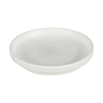 Round White Melamine Plate "Taiji" - 152 x 152 x 27 mm - Set of 6