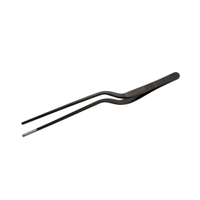 Offset Tweezers - Stainless Steel - 20 cm - Set of 12
