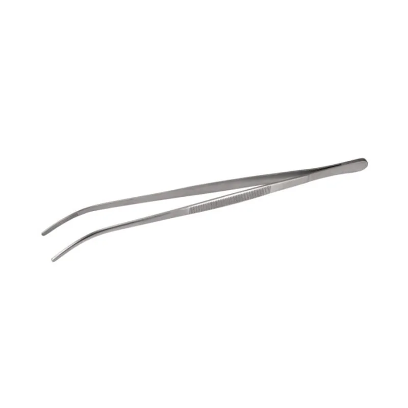 Offset Tweezers - Stainless Steel - 30 cm - Set of 12