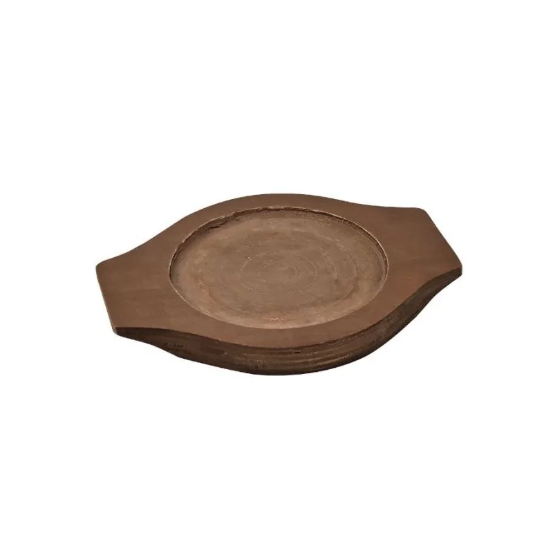 Enamelled Cast-Iron Mini Frying-Pan With With Wooden Tray - 10 cm - Set of 6