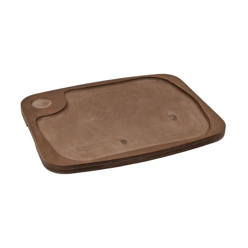 Rectangular Enamelled Cast-Iron Plate With Small Bowl And Wooden Tray - Gourmet - 32 x 24 cm - Set of 6