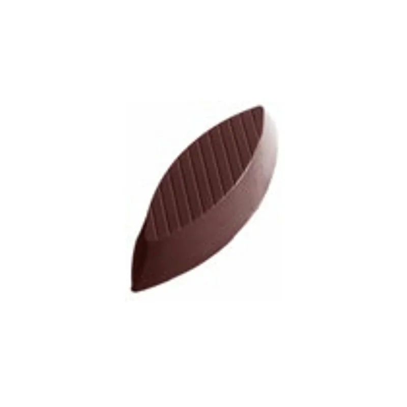 Polycarbonate Small Boat Petit Four Chocolate Mold - 107 mm x 40 mm x h 17 mm - 52gr - 6 cavity