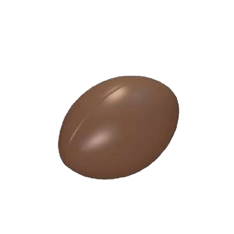 Polycarbonate Chocolate Rugby Ball Mold - 31 mm x 23.5 mm x h 11.7 mm - 45 cavity - 5gr