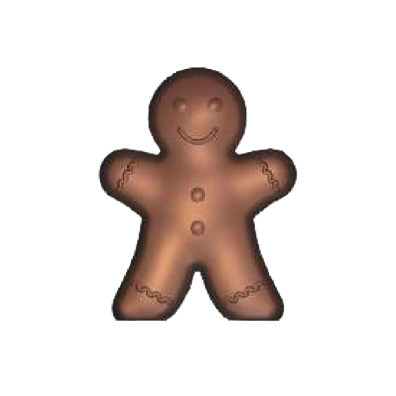 Polycarbonate Chocolate Gingerbread Man Mold - 125 mm x 97.7 mm Polycarbonate Chocolate Gingerbread Man Mold - 125 mm x 97.7 mm
