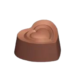 Cabrellon 17666 Polycarbonate Chocolate Heart Praline Mold - 28 x 2...