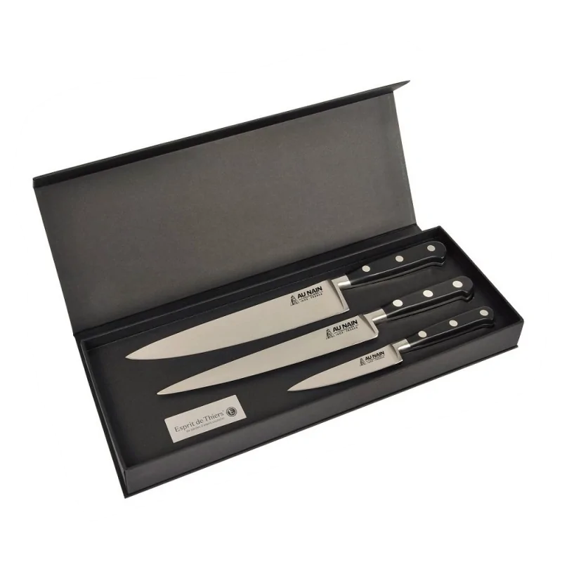 Professional Forged Round Bolster Chef Set 3 Pieces Professional Forged Round Bolster Chef Set 3 Pieces