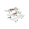 Cal-Mil 3 Level Long Platter Tier - Black