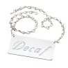 Cal-Mil Urn Chain Sign Decaf - Silver