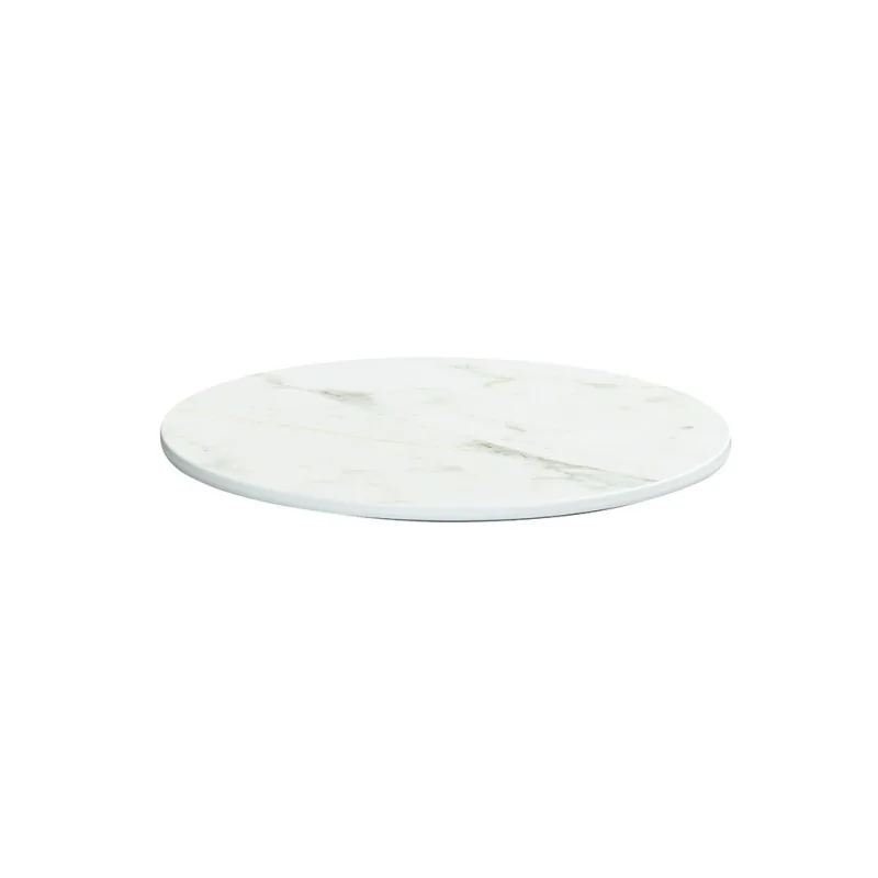 Cal-Mil White Marble 8.75" Round Tray Cal-Mil White Marble 8.75" Round Tray