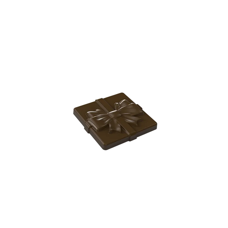 Polycarbonate Wrapped Gift Box Top Chocolate Mold - 28 Cavity - 3gr - 30 x 30 x h 5 mm