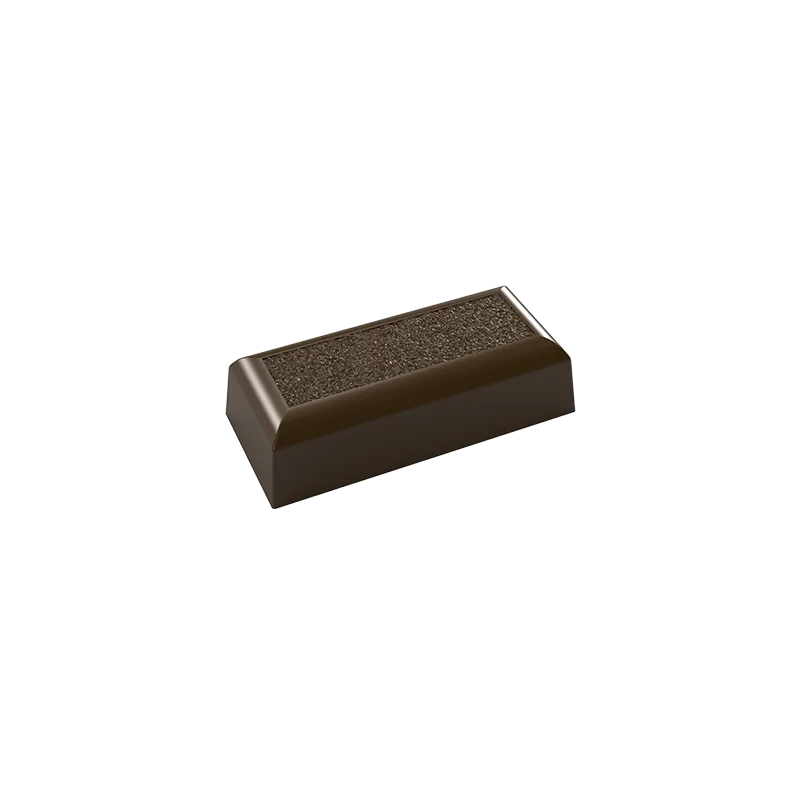 Polycarbonate Rounded Textured Chocolate Bar Mold - 24 Cavity - 15gr - 50 x 22.5 x h 13 mm