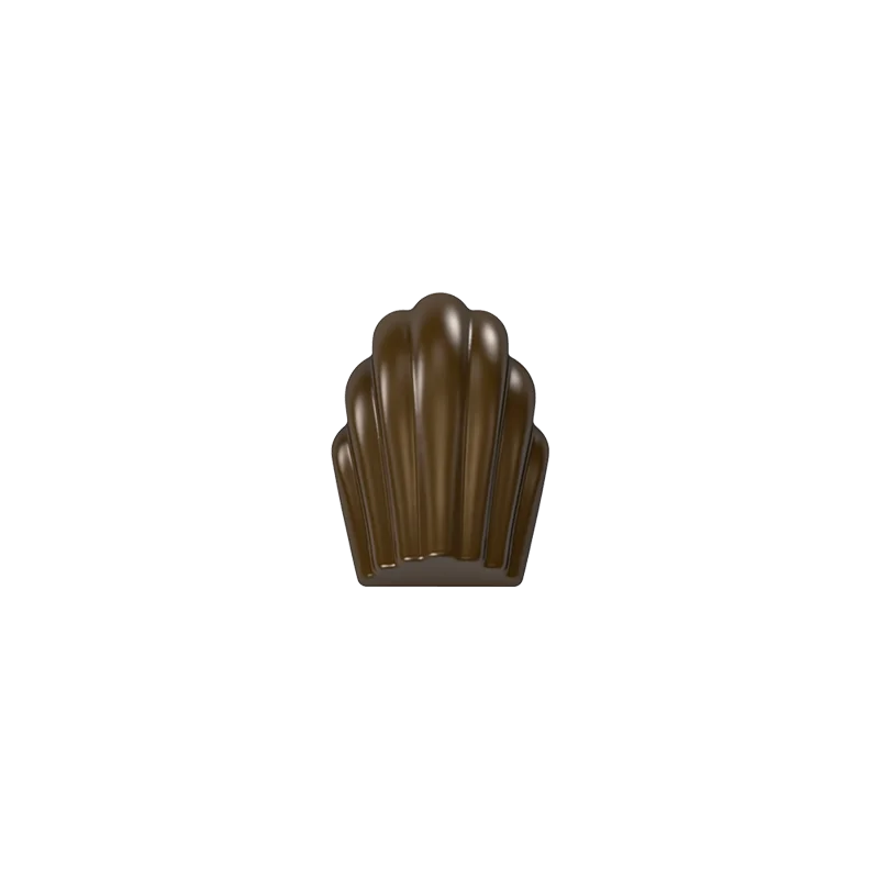 Polycarbonate Madeleine Chocolate Mold - 20 Cavity - 10gr - 45 x 33 x 11.3 mm - Pastry Chef's Boutique