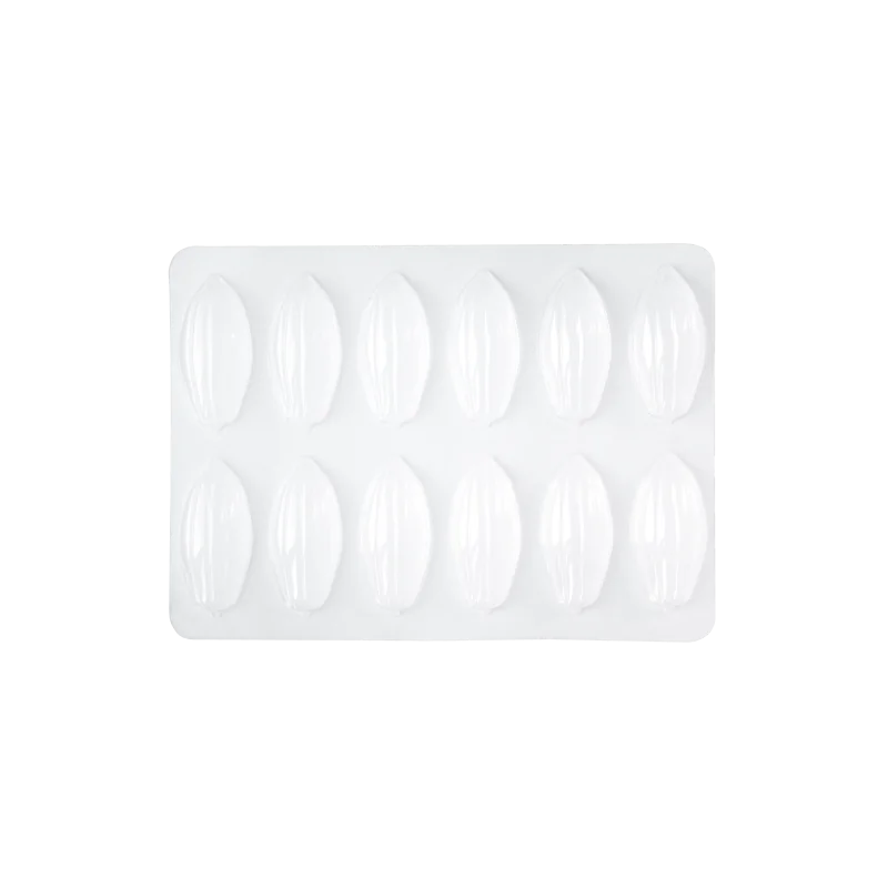 Plastic Cabosse Cacao Pod Molds - Blister Pack of 5 pcs - 55 mm x h 117 mm x d. 28.4 mm