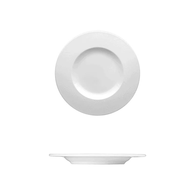 Fine White Porcelain Plate - Ecos Collection - 13" ( 33cm ) - set of 6