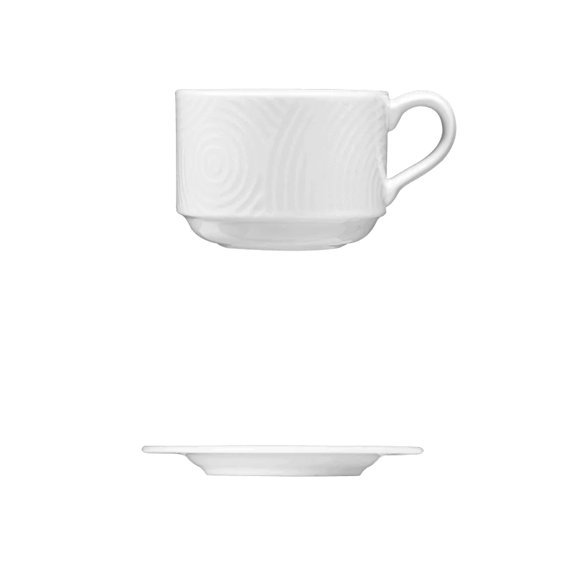 Fine White Porcelain Stack Cup - Ecos Collection - 8 oz. ( 236ml ) - set of 12 Fine White Porcelain Stack Cup - Ecos Collection - 8 oz. ( 236ml ) - set of 12