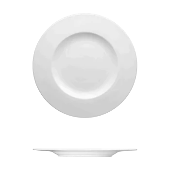 Fine White Porcelain Plate - Saturno Collection - 13" ( 33cm ) - set of 6