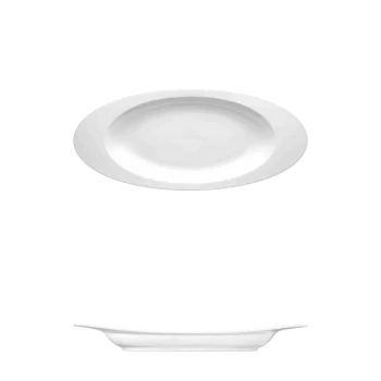 Fine White Porcelain Platter - Saturno Collection - 18 3/4" x 8 1/4" ( 48 x 21cm )