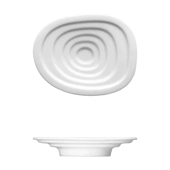 Fine White Porcelain Olive Oil Dipping Dish - Saturno Collection - 5 1/8" x 4" ( 13 x 10cm ) - set of 12