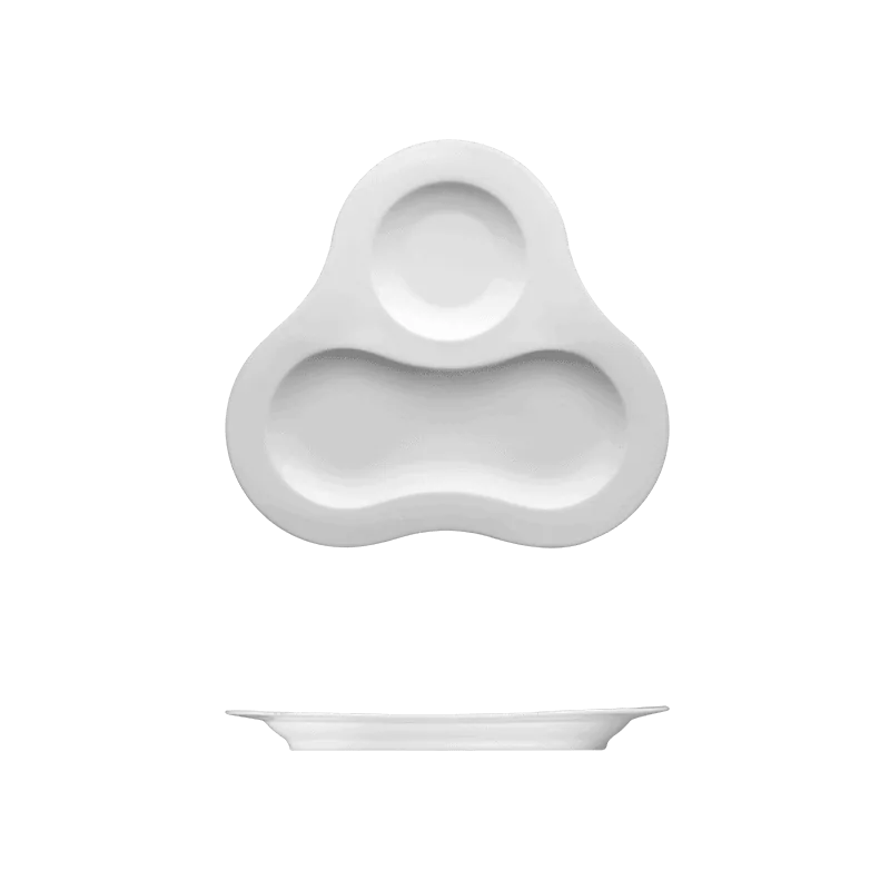 Fine White Porcelain Dip Plate - Saturno Collection - 9 7/8" ( 25cm ) - set of 6 Fine White Porcelain Dip Plate - Saturno Collection - 9 7/8" ( 25cm ) - set of 6