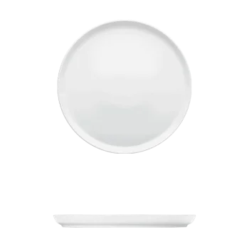 Fine White Porcelain Round Plate - Bistro Collection - 8 1/2" ( 22cm ) - set of 12