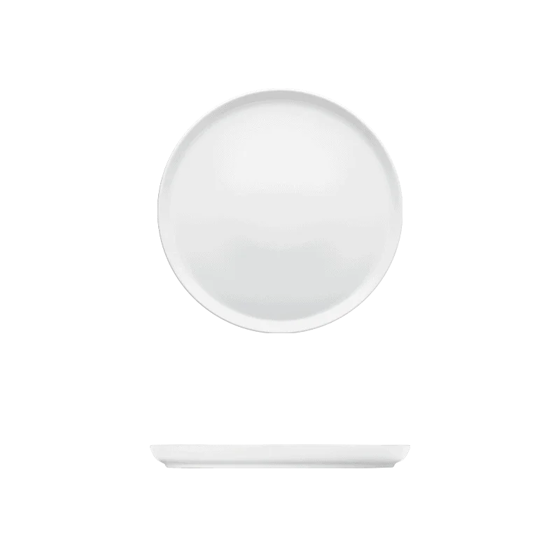 Fine White Porcelain Round Plate - Bistro Collection - 5" ( 16cm ) - set of 12