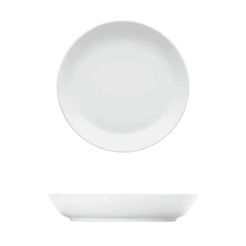 Fine White Porcelain Deep Plate - Bistro Collection - 9 1/2" ( 24cm ) - set of 12