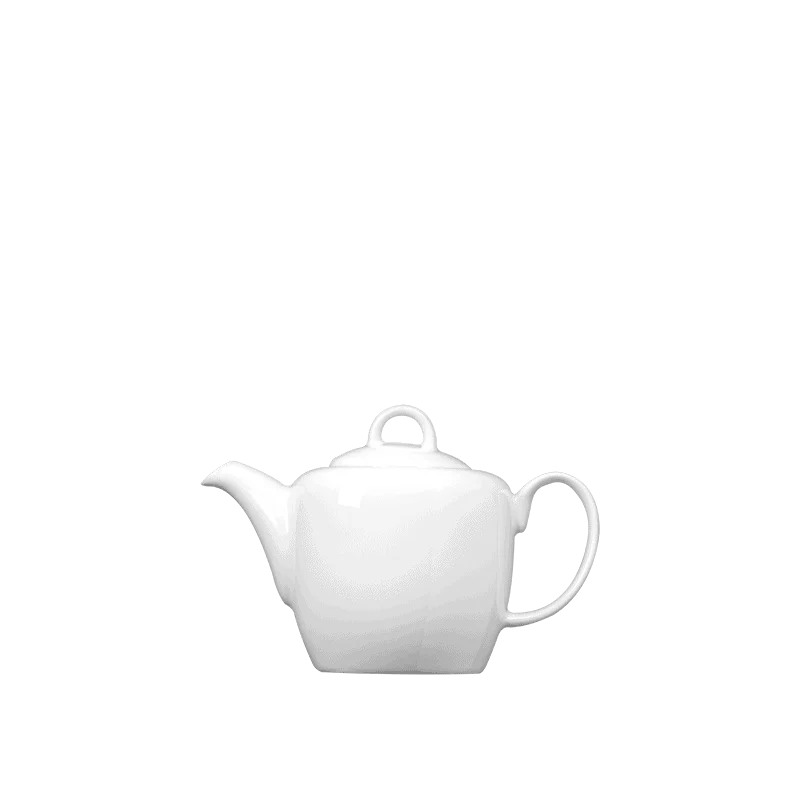 Fine White Porcelain Tea Pot - Duo Collection - 13 oz. ( 425ml ) - set of 6