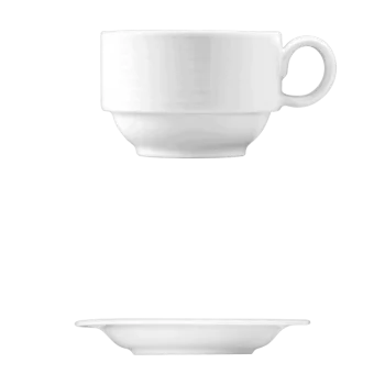 Fine White Porcelain Cup - Duo Collection - 9 oz. ( 275ml STK ) - set of 12