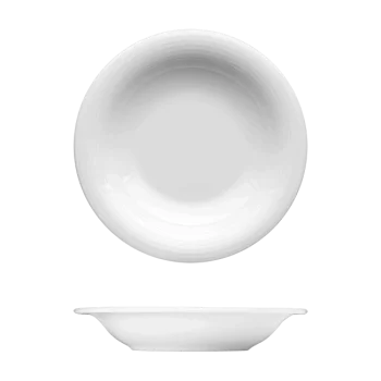 Fine White Porcelain Round Dish - Duo Collection - 4 1/4" ( 11cm ) - set of 12
