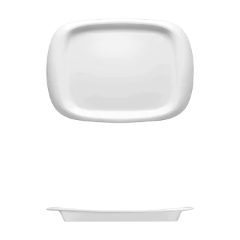 Fine White Porcelain Rectangular Platter - Duo Collection - 11 5/8" x 8 1/4" ( 29 x 21cm ) - set of 6