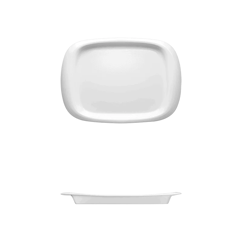 Fine White Porcelain Rectangular Platter - Duo Collection - 16 1/2" x 11 7/8" ( 42 x 30cm ) Fine White Porcelain Rectangular Platter - Duo Collection - 16 1/2" x 11 7/8" ( 42 x 30cm )