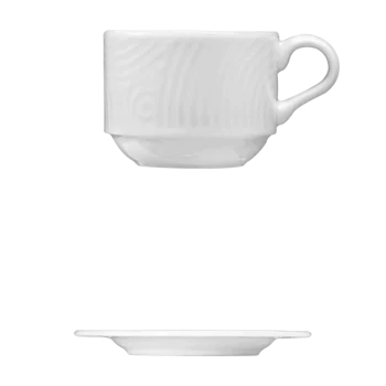 Fine White Porcelain Saucer - Ecos Collection - 5 1/8" ( 12cm ) - set of 24