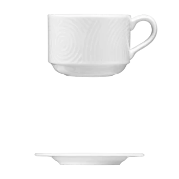 Fine White Porcelain Saucer - Ecos Collection - 6-3/8" ( 16cm ) - set of 24