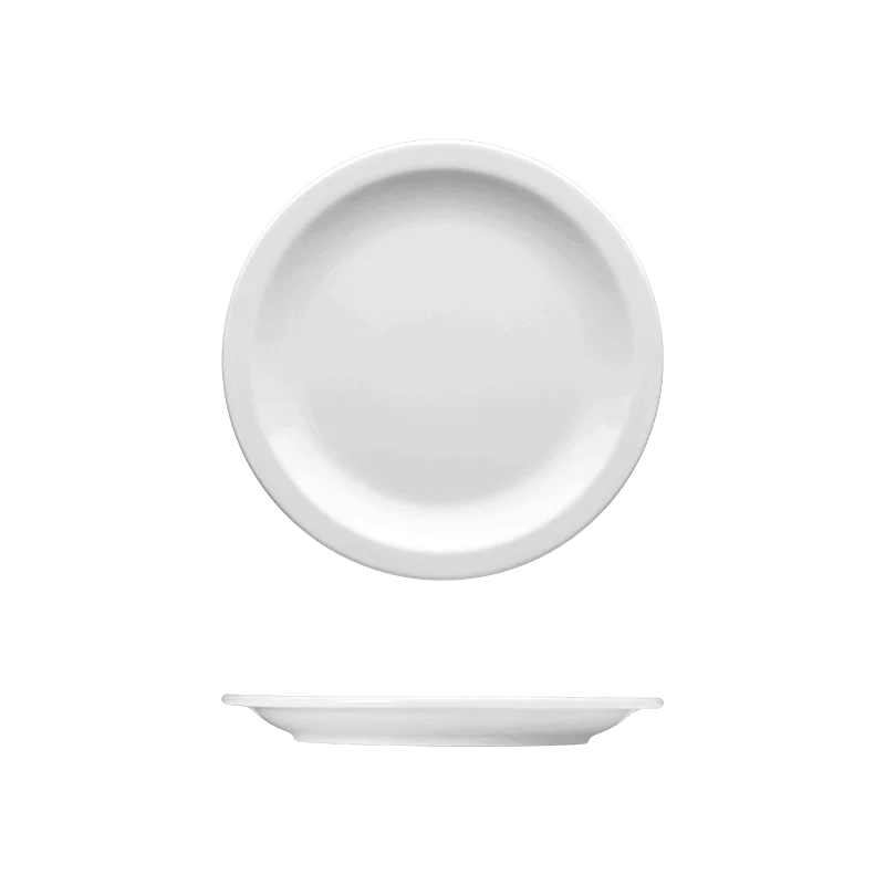 Fine White Porcelain Narrow Rim - Synergy Collection - 6.75" ( 17cm ) - set of 12 Fine White Porcelain Narrow Rim - Synergy Collection - 6.75" ( 17cm ) - set of 12