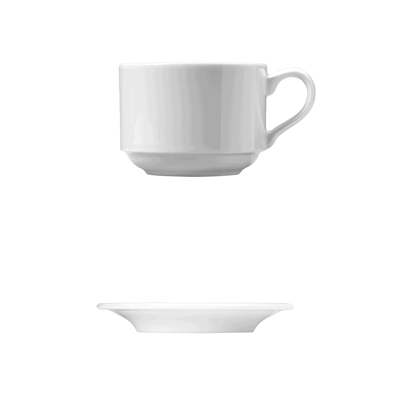 Fine White Porcelain Cup, Stacking - Synergy Collection - 8oz. ( 23cl) - set of 12 Fine White Porcelain Cup, Stacking - Synergy Collection - 8oz. ( 23cl) - set of 12