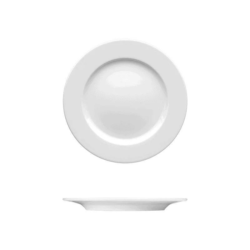 Fine White Porcelain Plate - Synergy Collection - 9" ( 23cm ) - set of 12