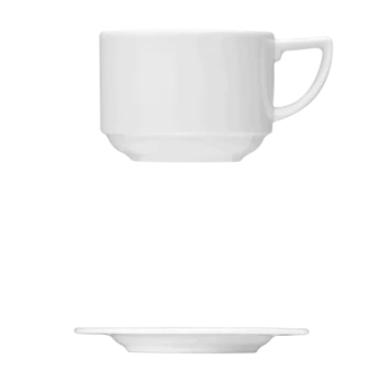 Fine White Porcelain Saucer - Raio Collection - 6 1/4" ( 16cm ) - set of 24