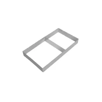 Adjustable Aluminum Cake Frame with Removable Divider - 590 x 370 x 50 mm