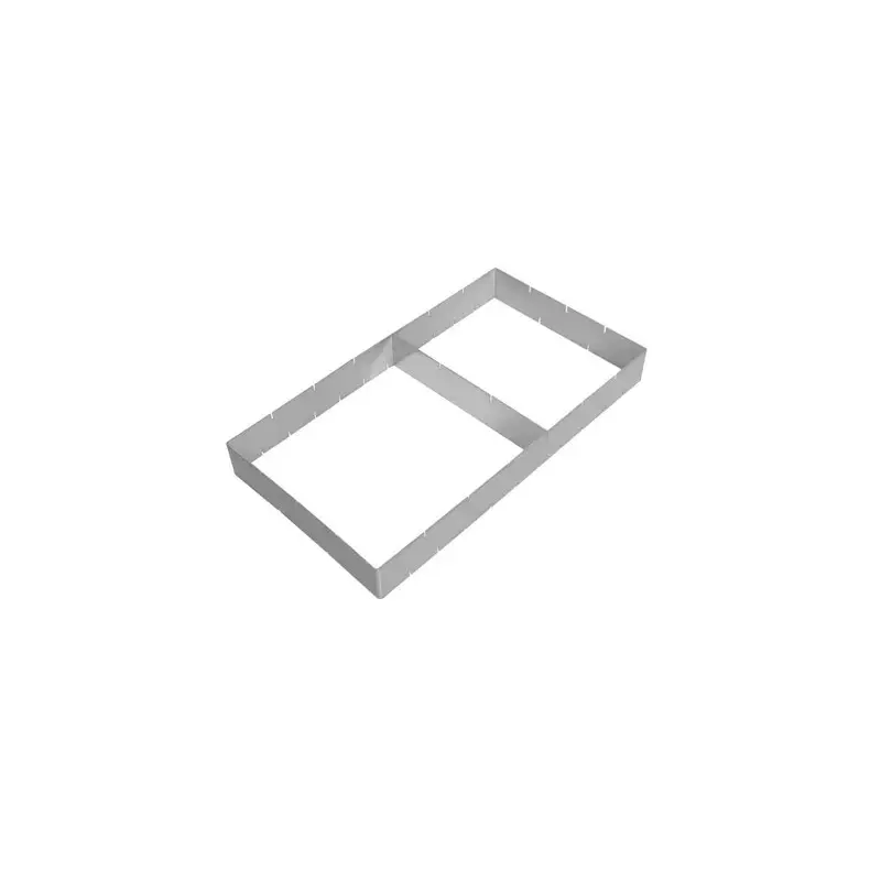 Adjustable Aluminum Cake Frame with Removable Divider - 590 x 370 x 50 mm