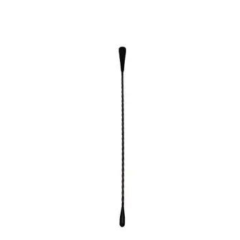 Mix Dual Sided Bar Teadrop Spoon, Black Matte (L:15.748'' X W:0.59'')