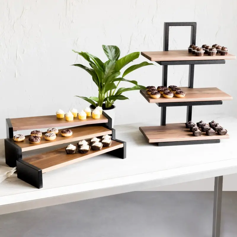 Bon Chef Nesting Buffet Stand - 3.5" High - Black Walnut Bon Chef Nesting Buffet Stand - 3.5" High - Black Walnut