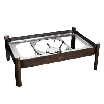 Bon Chef Mahogany Chafer - Full Size - 9.5 qt. - Rectangle