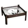 Bon Chef Fuel & Induction Stand - 2/3 Size - Rectangle - Mahogany