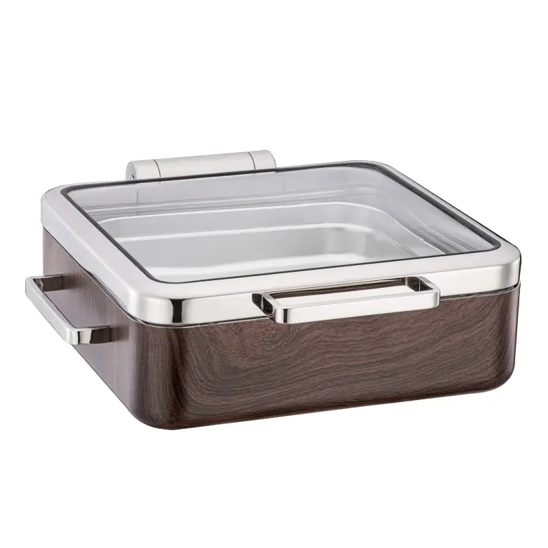 Bon Chef Mahogany Chafer - 2/3 Size - 6.34 qt. - Rectangle