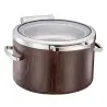Bon Chef Mahogany Soup Chafer - 11.6 qt. - Round