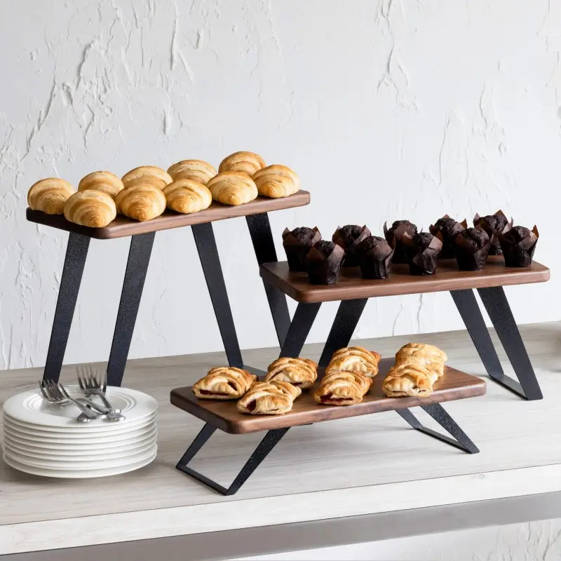 Bon Chef Buffet Riser - 4" High - Black Walnut