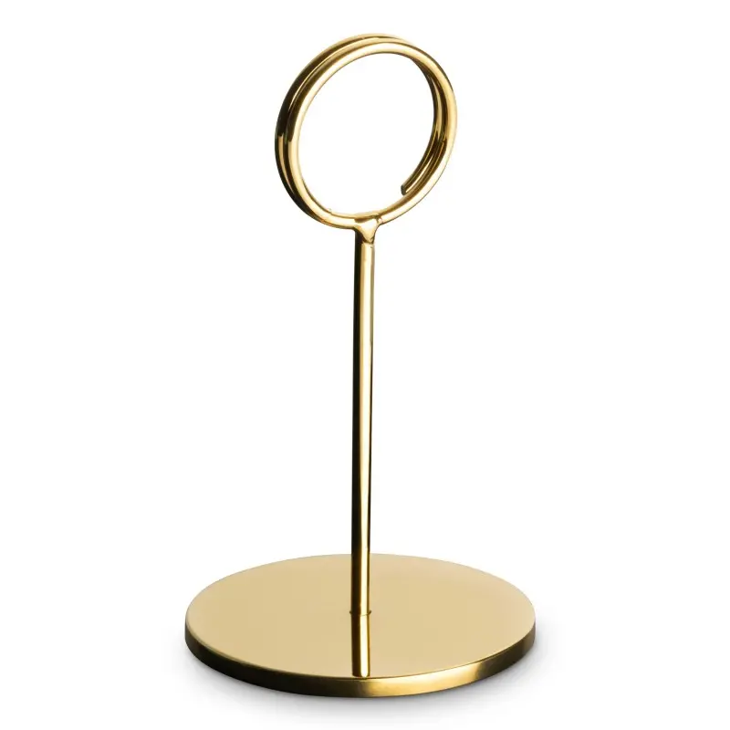 Bon Chef Table Card Stand - Spiral Clip - Gold PVD