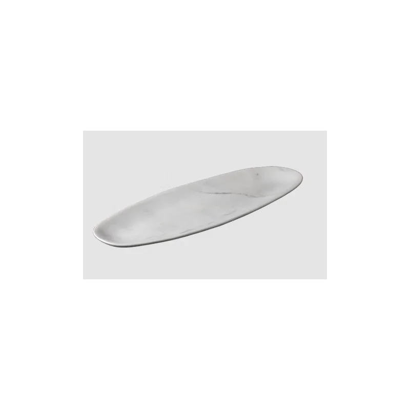 Elegant Small Platter - Handcrafted Stoneware - 34 x 12 cm - Set of 6