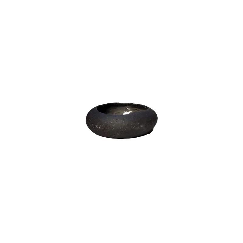 Artisan Handcrafted Kyma Bowl Black - Dia: 17cm - H:6cm - Case of 6 Artisan Handcrafted Kyma Bowl Black - Dia: 17cm - H:6cm - Case of 6